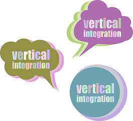 Image showing vertical integration. Set of stickers, labels, tags. Business banners, Template for infographics. Icon set. Icon flat. Vector illustration