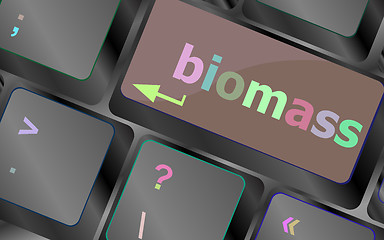 Image showing Keyboard keys with biomass word button vector keyboard key. keyboard button. Vector illustration