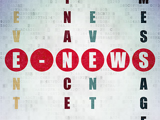 Image showing News concept: E-news in Crossword Puzzle