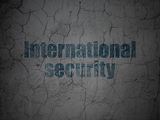 Image showing Safety concept: International Security on grunge wall background