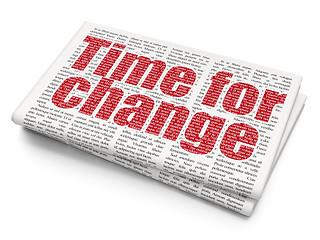 Image showing Timeline concept: Time for Change on Newspaper background