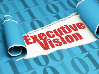 Image showing Business concept: red text Executive Vision under the piece of  torn paper
