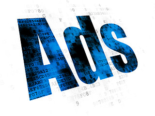 Image showing Marketing concept: Ads on Digital background