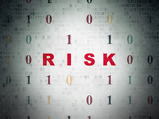 Image showing Business concept: Risk on Digital Data Paper background