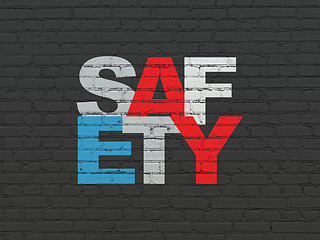 Image showing Protection concept: Safety on wall background