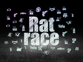 Image showing Politics concept: Rat Race in grunge dark room