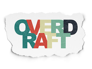 Image showing Finance concept: Overdraft on Torn Paper background