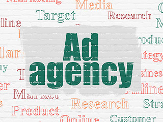 Image showing Advertising concept: Ad Agency on wall background