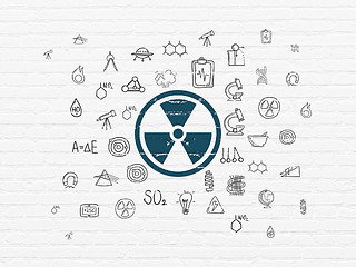 Image showing Science concept: Radiation on wall background