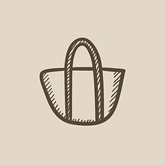 Image showing Hand bag sketch icon.