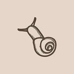 Image showing Snail sketch icon.