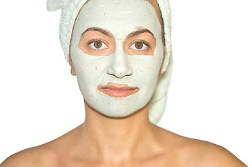 Image showing woman with face mask