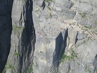 Image showing Lysefjord by helicopter