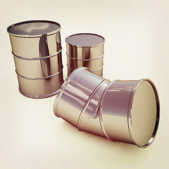 Image showing bent barrel. 3D illustration. Vintage style.