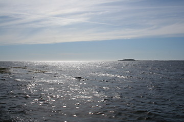 Image showing sunlight reflected in the sea