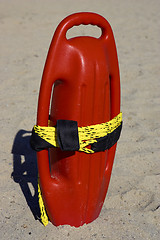 Image showing Red plastic buoyancy aid