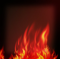 Image showing fire isolated over black. 3D illustration. Vintage style.