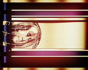 Image showing Abstract business background with sphere from dollar . 3D illust