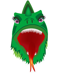 Image showing Head of the fairy-tale dragon on white background