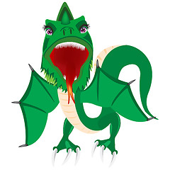 Image showing Illustration of the green dragon