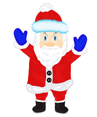 Image showing Festive santa on white background