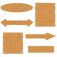 Image showing Wooden boards on white background
