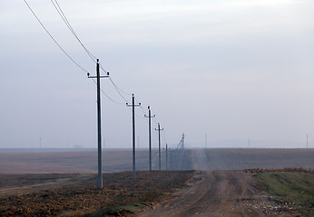 Image showing High-voltage power poles