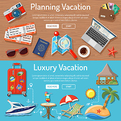 Image showing Planning Luxury Vacation Concept