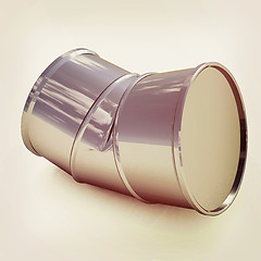 Image showing bent barrel. 3D illustration. Vintage style.