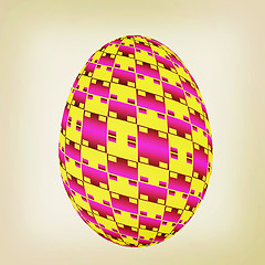 Image showing Easter egg. 3D illustration. Vintage style.