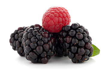 Image showing Raspberry with blackberry 