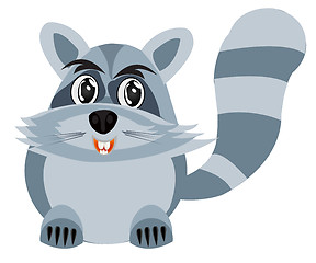 Image showing Drawing of the racoon on white background