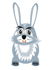 Image showing Drawing hare on white background