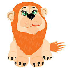 Image showing Illustration lion on white background