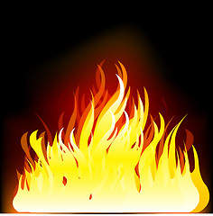 Image showing Fire on black background