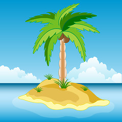 Image showing Desert island in ocean