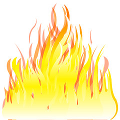 Image showing Fire on white background