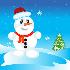 Image showing Snow person from snow