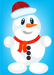 Image showing Festive snow person