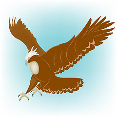 Image showing Eagle in turn blue sky