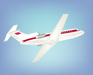 Image showing Big passenger plane in sky
