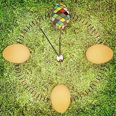 Image showing Easter time. The concept of start Easter. 3D illustration. Vinta