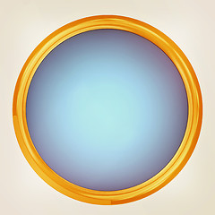 Image showing Shiny button. 3D illustration. Vintage style.