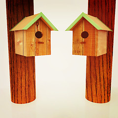 Image showing Nesting boxes. 3D illustration. Vintage style.