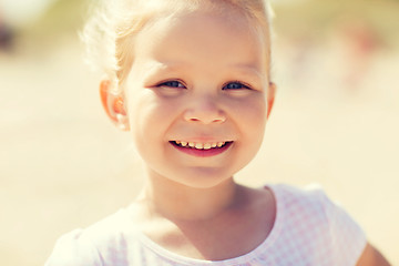 Image showing happy beautiful little girl portrait outdoors