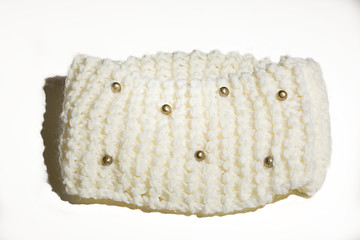 Image showing woolen scarf on white background highly detailed