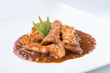 Image showing spanish cuisine callos beef tripes with sauce