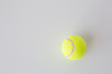 Image showing close up of tennis ball over white background