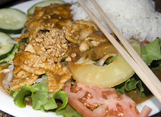 Image showing vietnamese food ga sate chicken