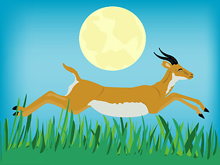 Image showing Runninging antelope